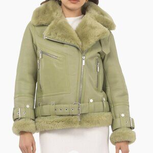 The Arrivals Leather Shearling Jacket